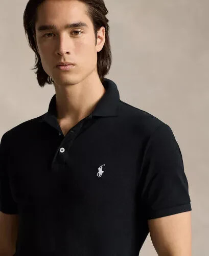 Men's Classic-Fit Mesh Polo Shirt - Polo Black - 3