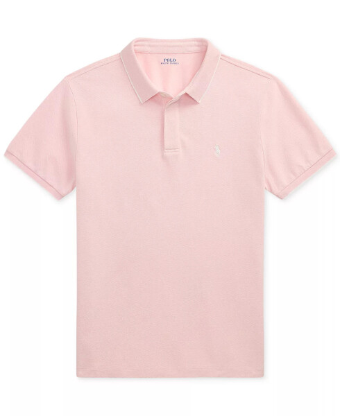 Men's Classic-Fit Stretch Oxford Mesh Polo-Garden Pink/White - 5