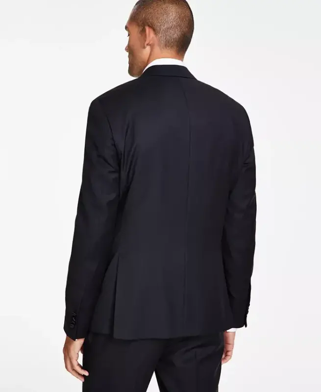 Men's Classic-Fit Stretch Tuxedo Jacket - Black - 2