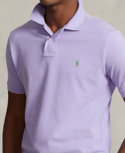Men's Classic-Fit Mesh Polo Shirt - Sky Lavender - 7