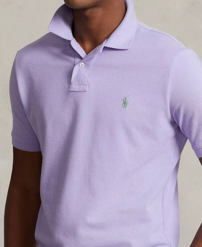 Men's Classic-Fit Mesh Polo Shirt - Sky Lavender - 7