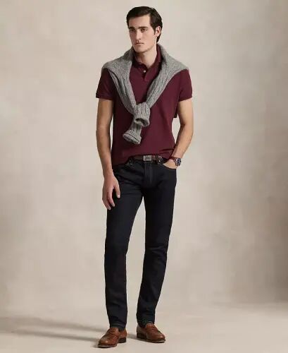 Men's Classic-Fit Mesh Polo Shirt - Spring Wine Heather - POLO RALPH LAUREN (1)