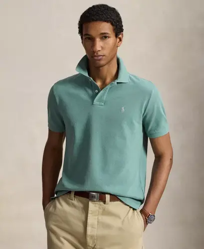 Men's Classic-Fit Mesh Polo Shirt - Greenscape/C6125 