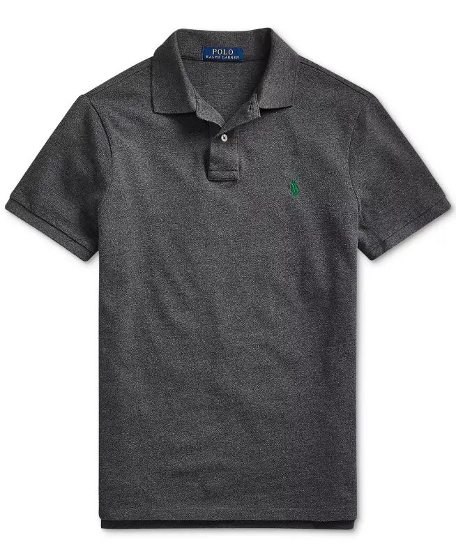Men's Classic-Fit Mesh Polo Shirt - Medium Flannel Heather - 5