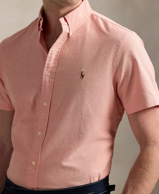 Men's Classic-Fit Short-Sleeve Oxford Shirt - Kona Orange - 3