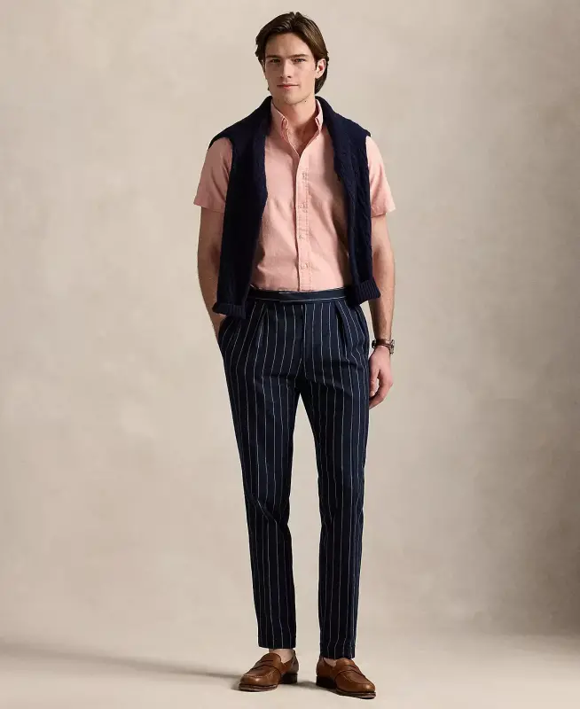 Men's Classic-Fit Short-Sleeve Oxford Shirt - Kona Orange - 4