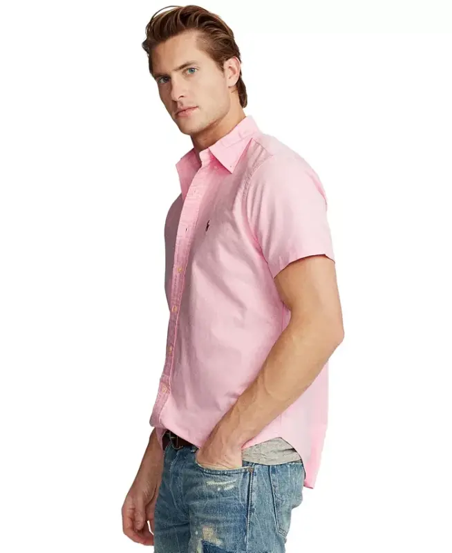 Men's Classic-Fit Oxford Shirt - Pink - 3