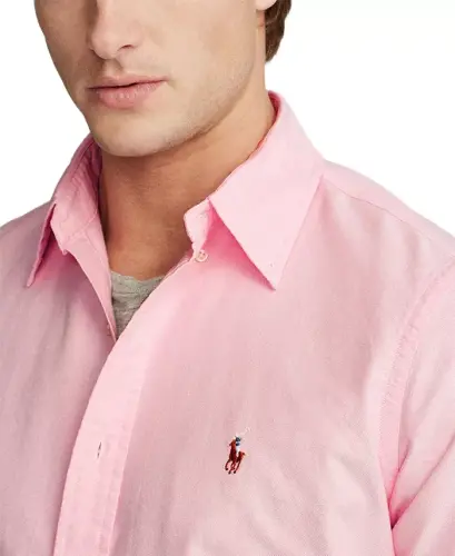 Men's Classic-Fit Oxford Shirt - Pink - 4
