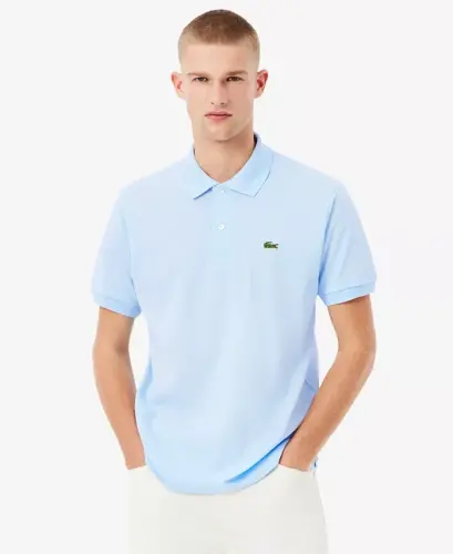 Men's L.12.12 Classic-Fit Short-Sleeve Piqué Polo Shirt - T01 - Rill Light Blue 