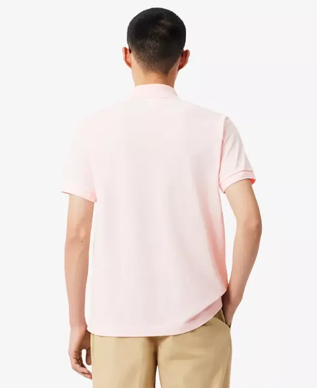 Men's L.12.12 Classic-Fit Short-Sleeve Piqué Polo Shirt - T03 - Flamingo Pink - 5