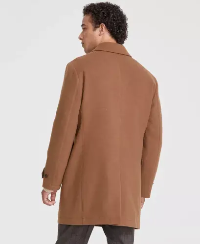 Men Classic Fit Melange Overcoat - TOMMY HILFIGER (1)