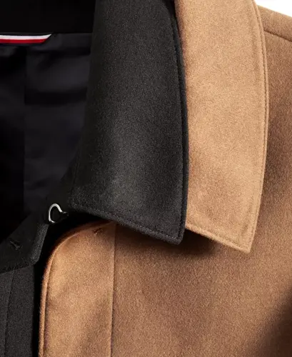 Men Classic Fit Melange Overcoat - 5