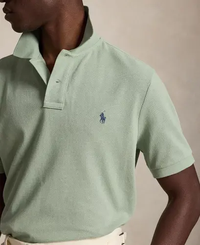 Erkek Klasik Kesim Mesh Polo Yaka Tişört - Açık Yeşil/C7952 - POLO RALPH LAUREN (1)