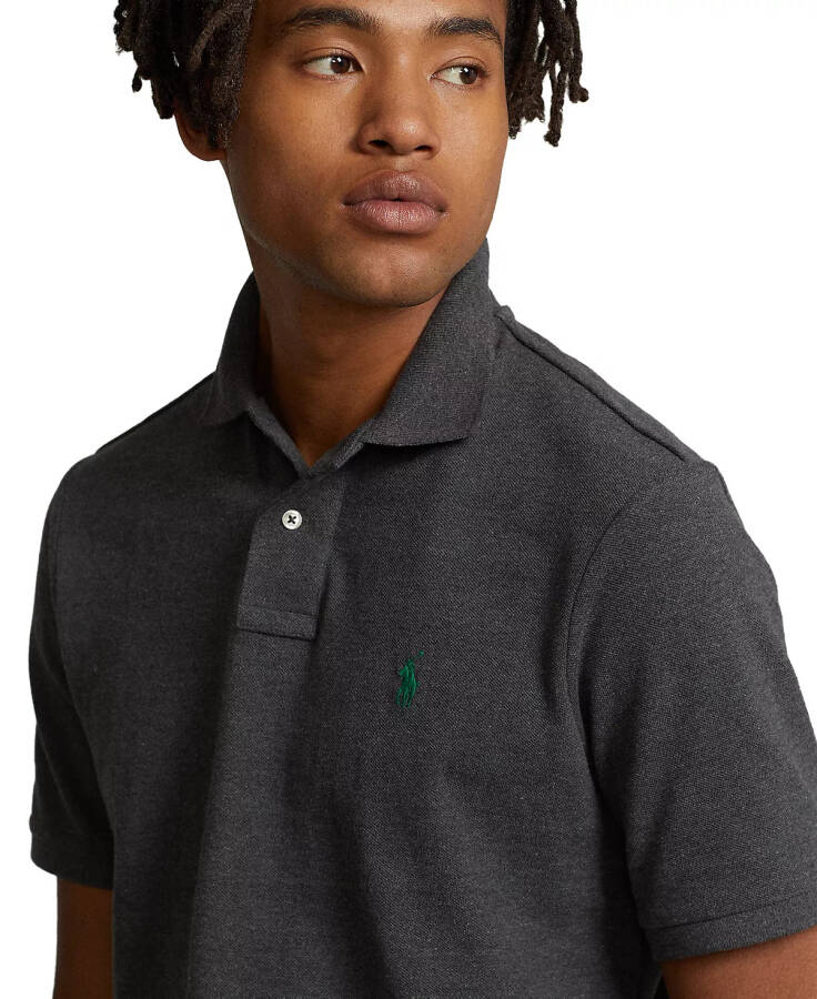 Erkek Klasik Kesim Örgü Polo Orta Flanel Heather - 3