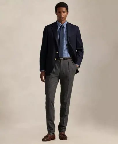 Erkek Klasik Kesim Oxford Gömlek - Mavi Kırçıllı Çok Renkli - POLO RALPH LAUREN (1)