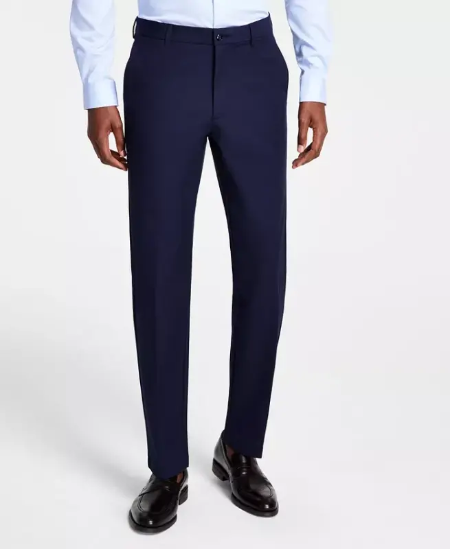 Men's Classic Fit Cotton Stretch Performance Pants - Navy - 2