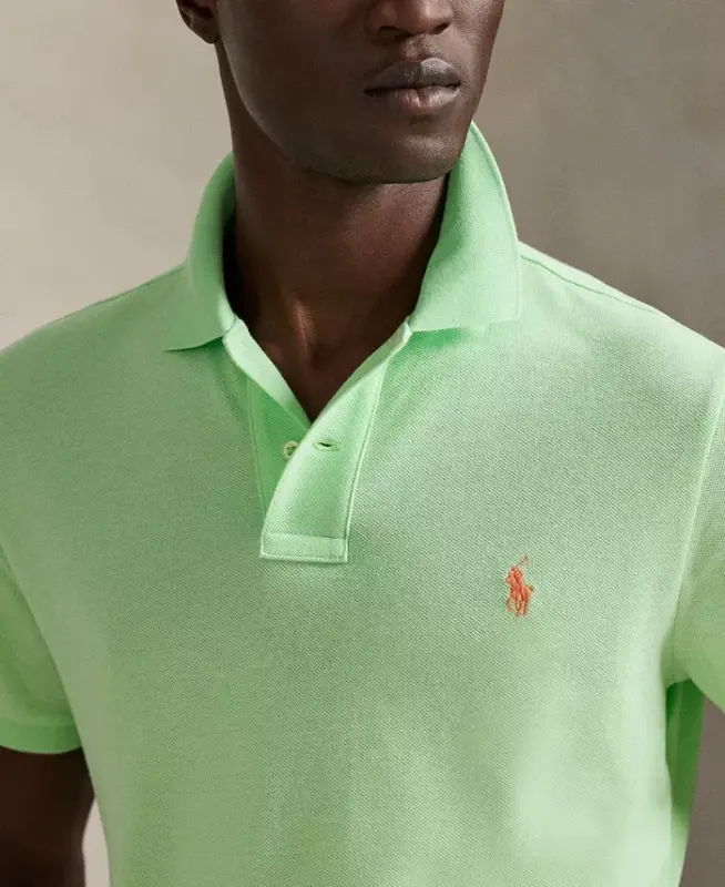 Erkek Klasik Kesim Pamuklu Polo Yaka Tişört - Cruise Lime - 7