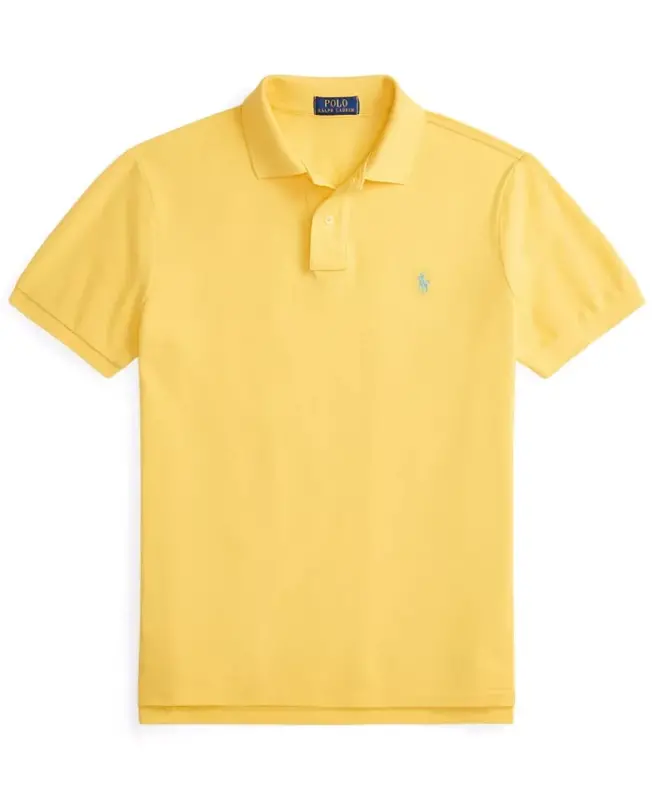 Erkek Klasik Kesim Pamuklu Polo Yaka Tişört - Güneş Balığı Sarısı - 8