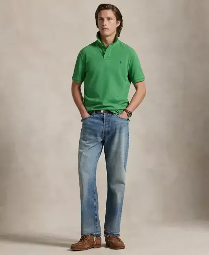 Erkek Klasik Kesim Pamuklu Polo Yaka Tişört - Kırmızı Gökyüzü - POLO RALPH LAUREN (1)