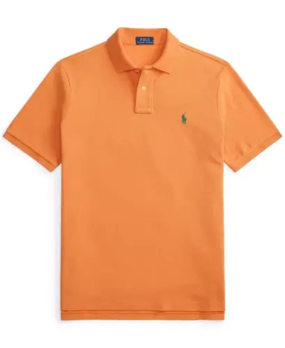 Erkek Klasik Kesim Pamuklu Polo Yaka Tişört - Kona Turuncusu - 6