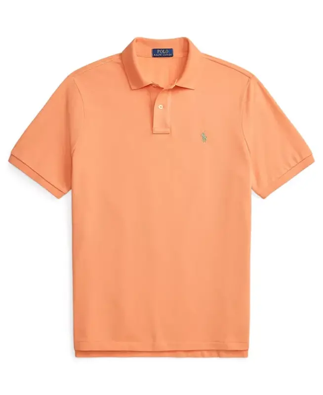 Erkek Klasik Kesim Pamuklu Polo Yaka Tişört - Pompano Turuncusu - 5