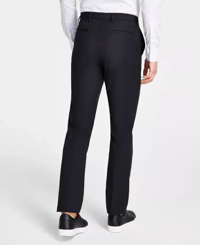 Men's Classic Fit Cotton Stretch Performance Pants - Black - 3