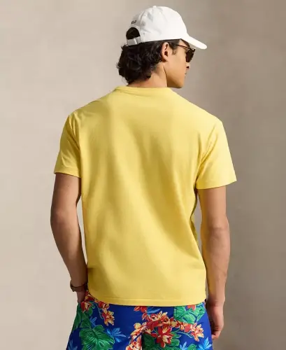 Erkek Klasik Kesim Penye Cepli Tişört - Güneş Balığı Sarısı - POLO RALPH LAUREN (1)