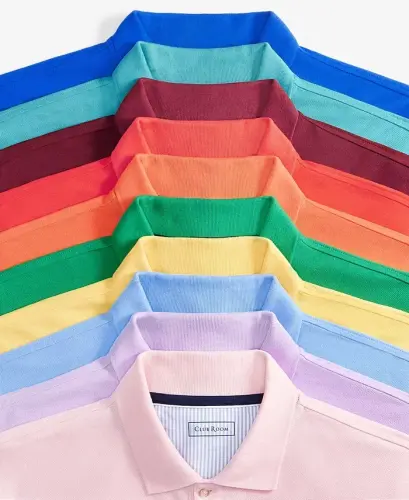 Men's Classic Fit Performance Stretch Polo, Created for Modazone -Blue Yonder - 7