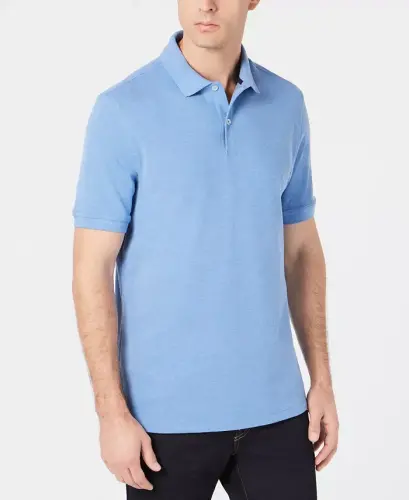 Men's Classic Fit Performance Stretch Polo, Created for Modazone - Blue Yonder 