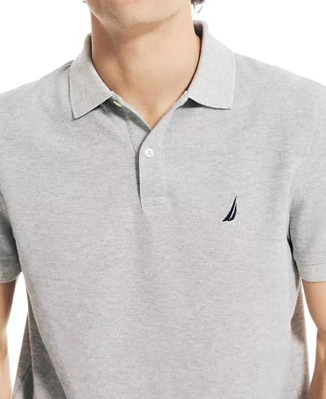 Men's Classic-Fit Performance Deck Polo Shirt - Gray Heather - 3