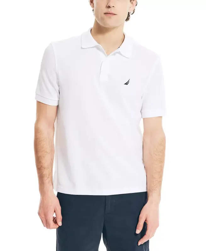 Men's Classic-Fit Performance Deck Polo Shirt - Bright White - 1
