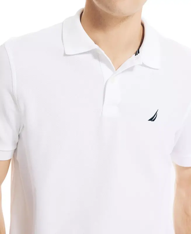 Men's Classic-Fit Performance Deck Polo Shirt - Bright White - 4