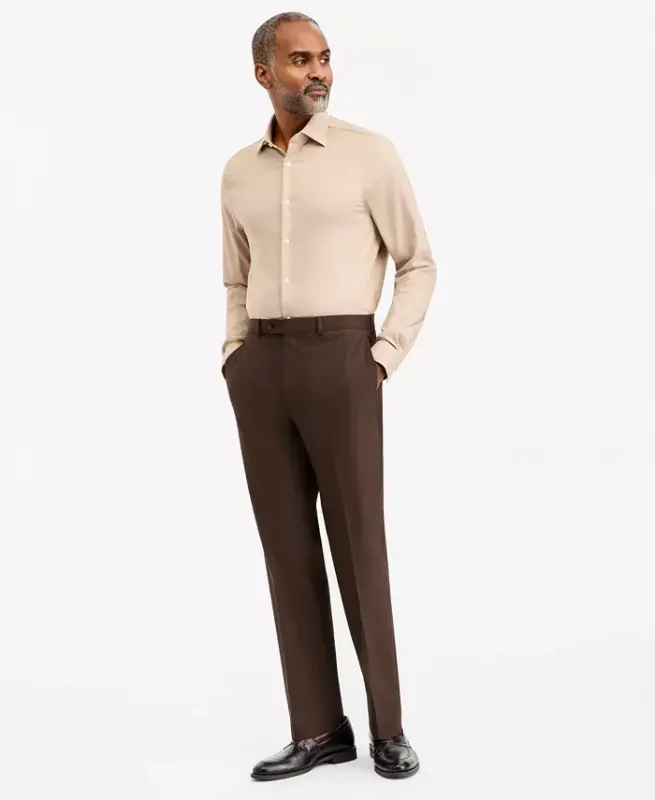 Men's Classic Fit Performance Dress Pants - Tobacco - 3
