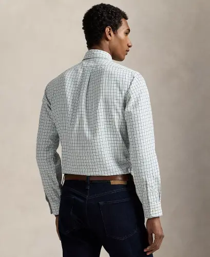 Men's Classic-Fit Performance Oxford Shirt-6810B White Fatigue - 3