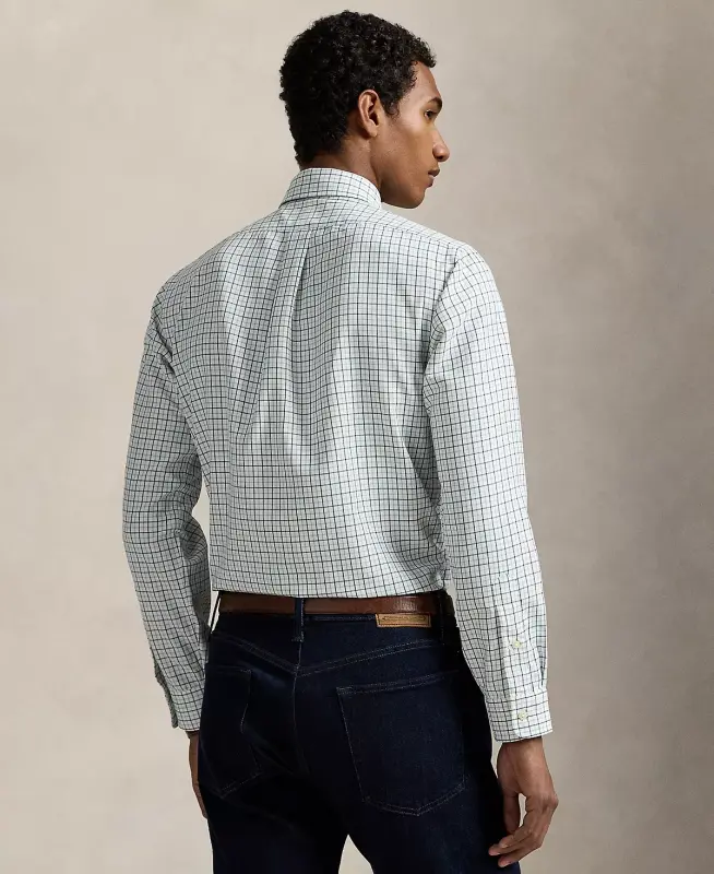 Men's Classic-Fit Performance Oxford Shirt-6810B White Fatigue - 3