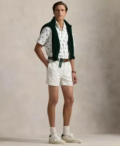 Men's Classic-Fit Racquet-Print Oxford Shirt - Crossed Rackets - 4