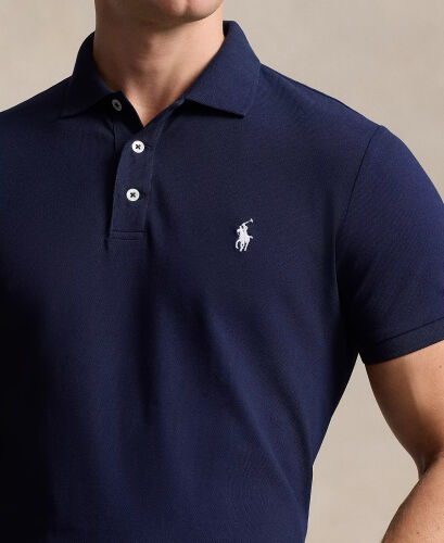 Men's Classic-Fit Mesh Polo Shirt - Refined Navy - 3