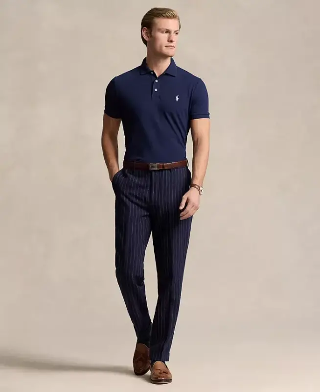 Men's Classic Fit Stretch Mesh Polo Shirt - Refined Navy - 2