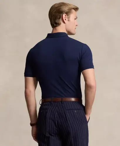 Men's Classic Fit Stretch Mesh Polo Shirt - Refined Navy - 4