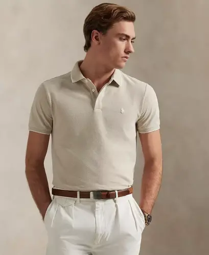 Men's Classic-Fit Stretch Oxford Mesh Polo 