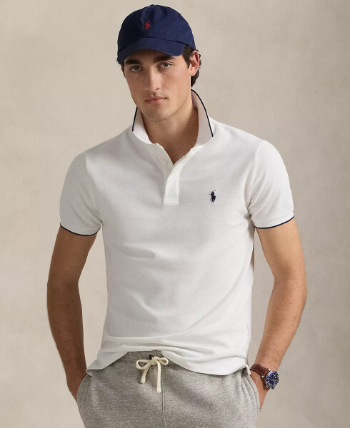 Men's Classic-Fit Stretch Oxford Mesh Polo 