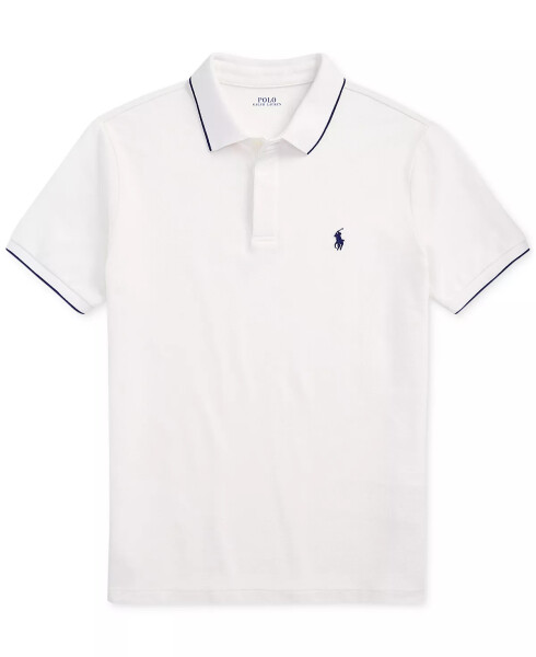 Men's Classic-Fit Stretch Oxford Mesh Polo-White/White - 5