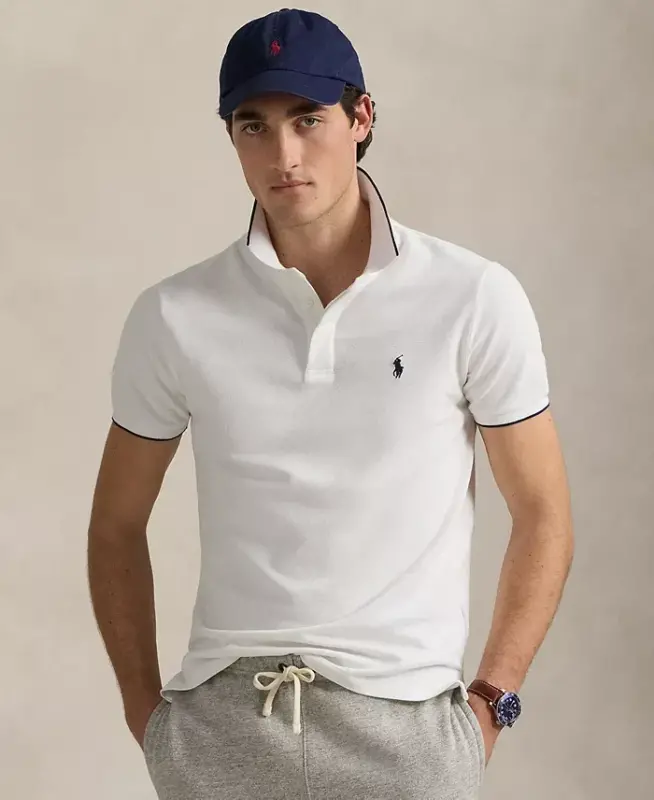 Men's Classic-Fit Stretch Oxford Mesh Polo - 1