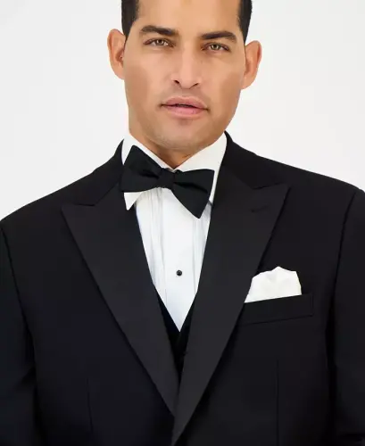 Men's Classic-Fit Stretch Black Tuxedo Jacket, Created for Modazone - Black - 2