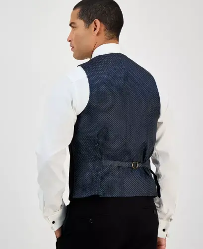 Men's Classic-Fit Stretch Black Tuxedo Vest, Created for Modazone - ALFANI (1)
