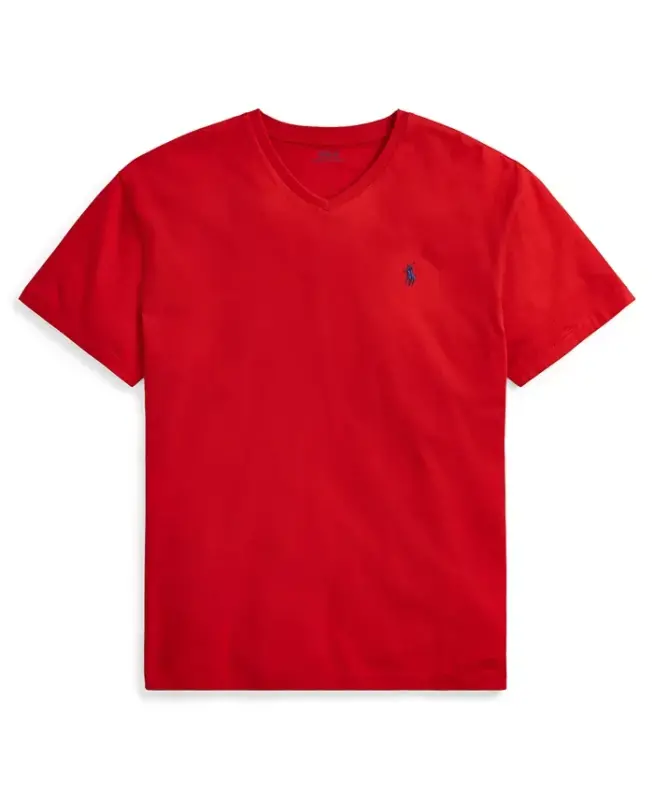 Men's Classic-Fit V-Neck T-Shirt - Red - 5