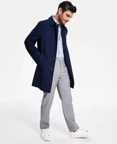 Men's Classic-Fit Raincoat - Navy 