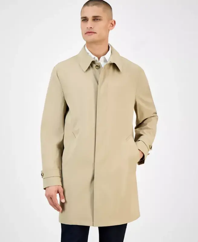 Men's Classic-Fit Raincoat - Beige - MICHAEL KORS