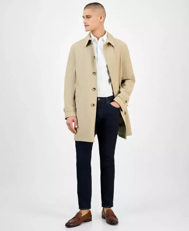 Men's Classic-Fit Raincoat - Beige - 2