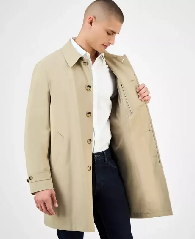 Men's Classic-Fit Raincoat - Beige - 5